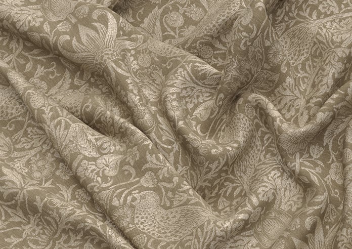 William Morris At Home Strawberry Thief, Woven Walnut - Twist&Fit Roman Blind - Image 4